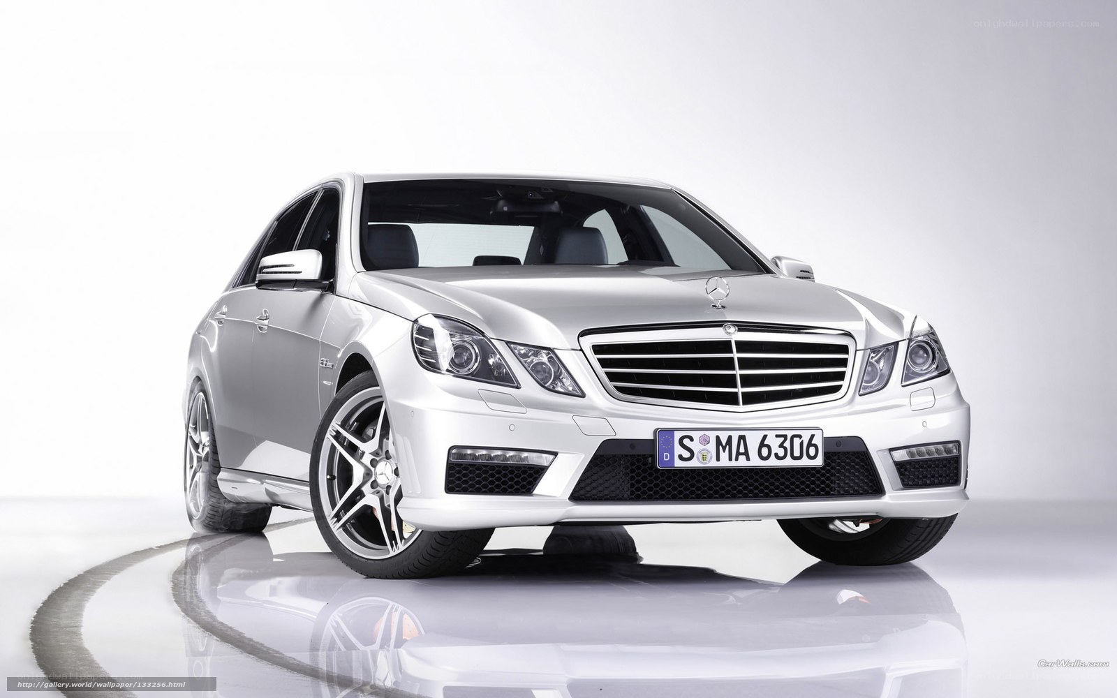 Silver Mercedes-Benz E63 AMG