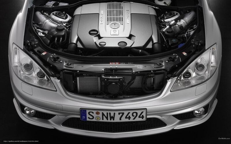 Silver Mercedes-benz Engine — Dramatic