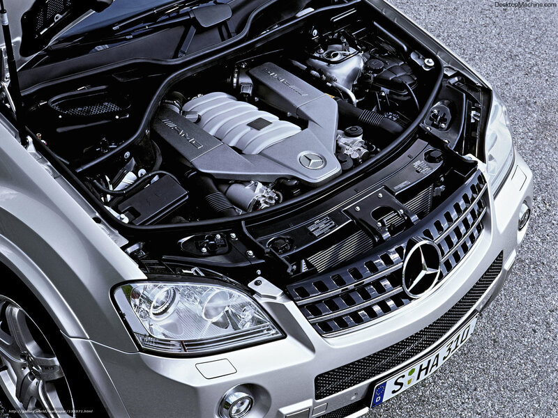 Silver Mercedes-benz Engine — Neutral