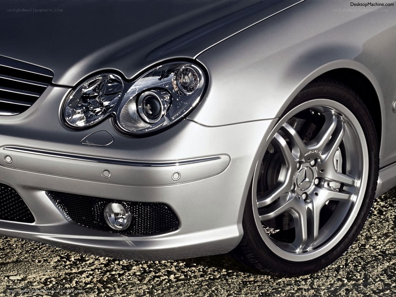 silver mercedes-benz front view