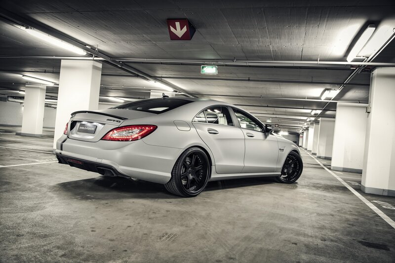 Silver Mercedes-Benz in parking garage