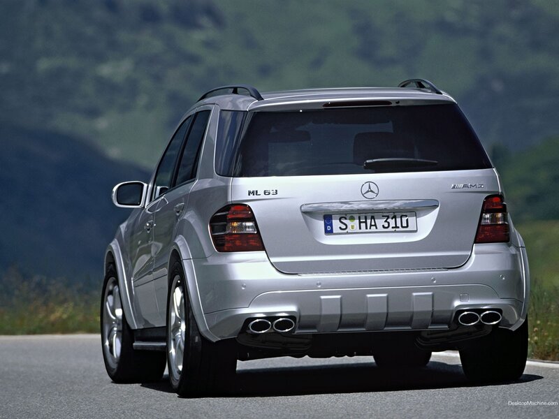 silver mercedes-benz ml63 amg