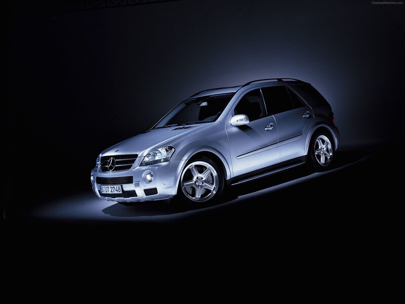 Silver Mercedes-Benz ML63 AMG