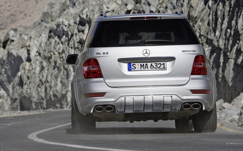 silver mercedes-benz ml63 amg