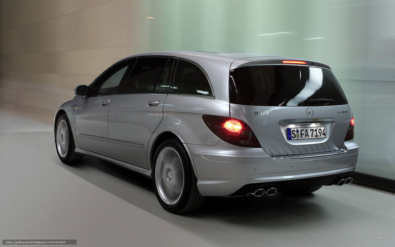 silver mercedes-benz r63 amg