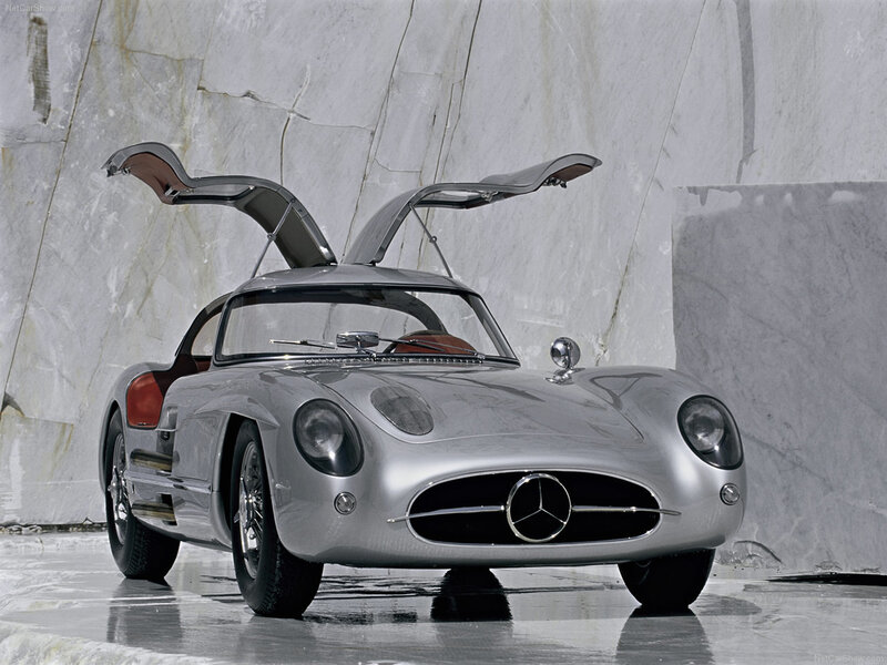 Silver Mercedes-benz Race Car — Dramatic, Photograph