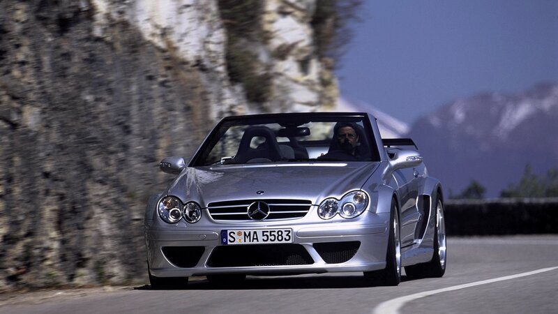 silver mercedes-benz roadster