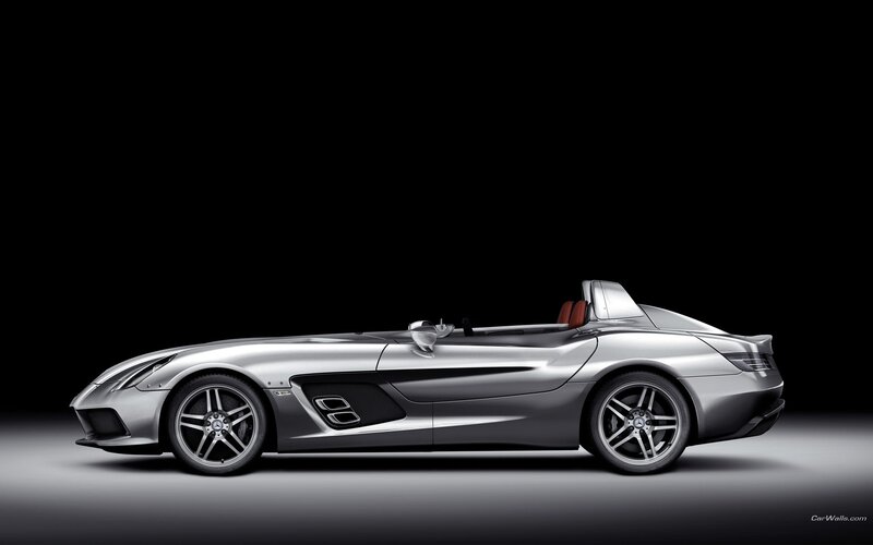 silver mercedes-benz roadster