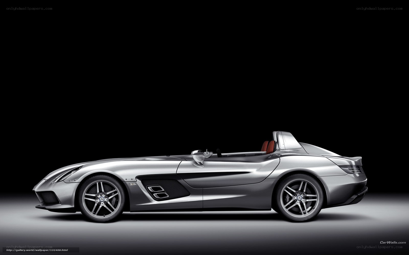 silver mercedes-benz roadster