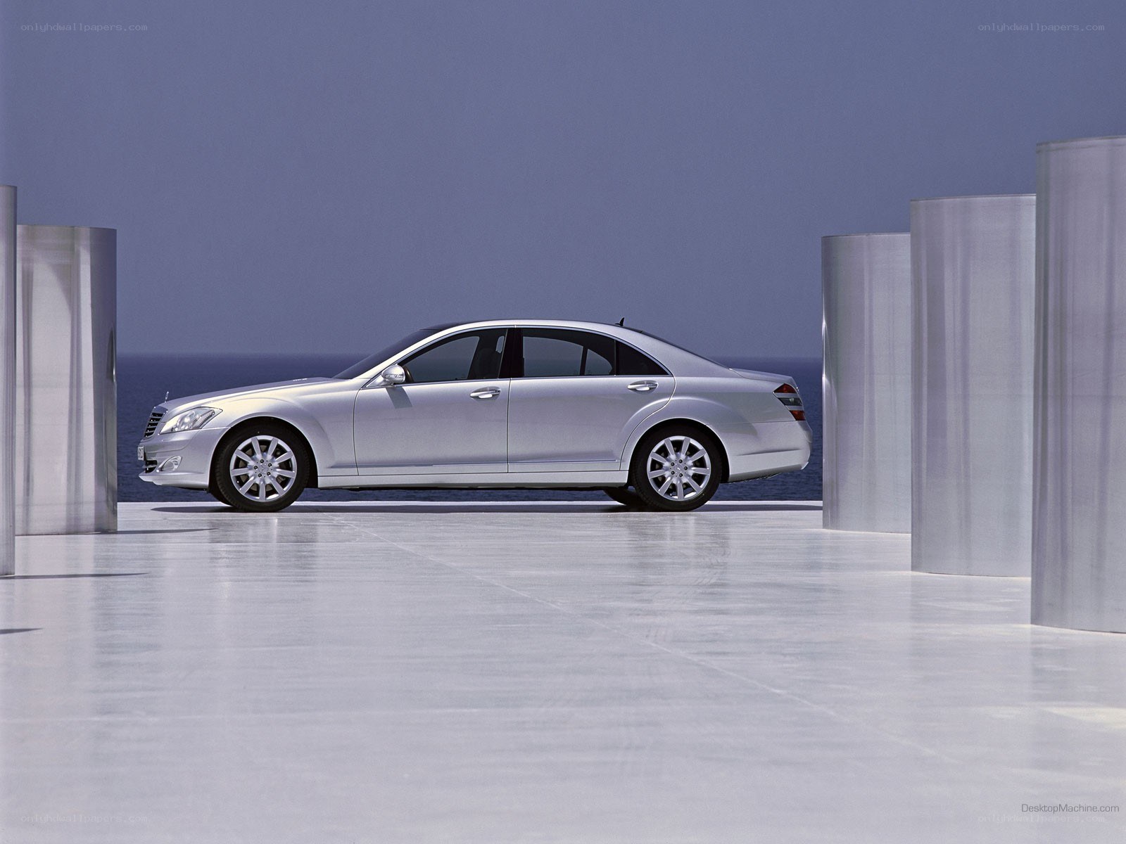 silver mercedes-benz s-class