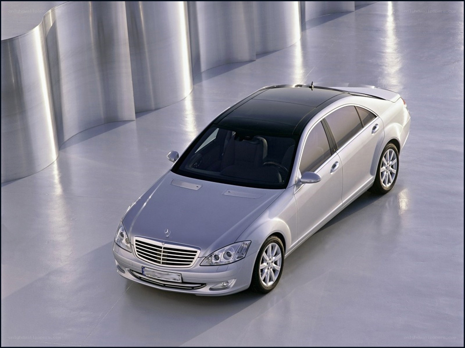 silver mercedes-benz s-class