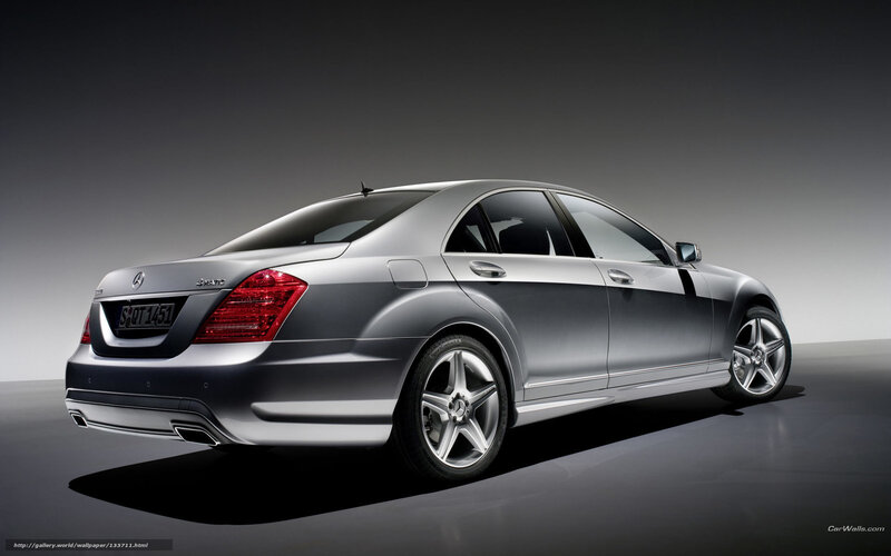 Silver Mercedes-benz S-class — Dramatic, Photograph