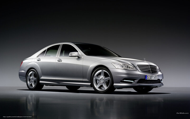 Silver Mercedes-benz S-class — Dramatic