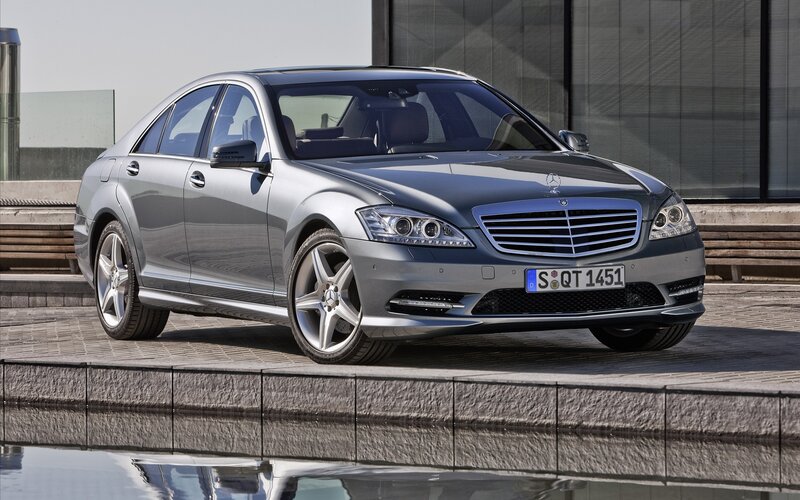 Silver Mercedes-Benz S-Class sedan