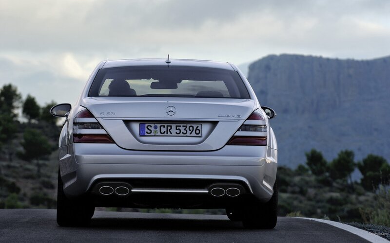 silver mercedes-benz s55 amg