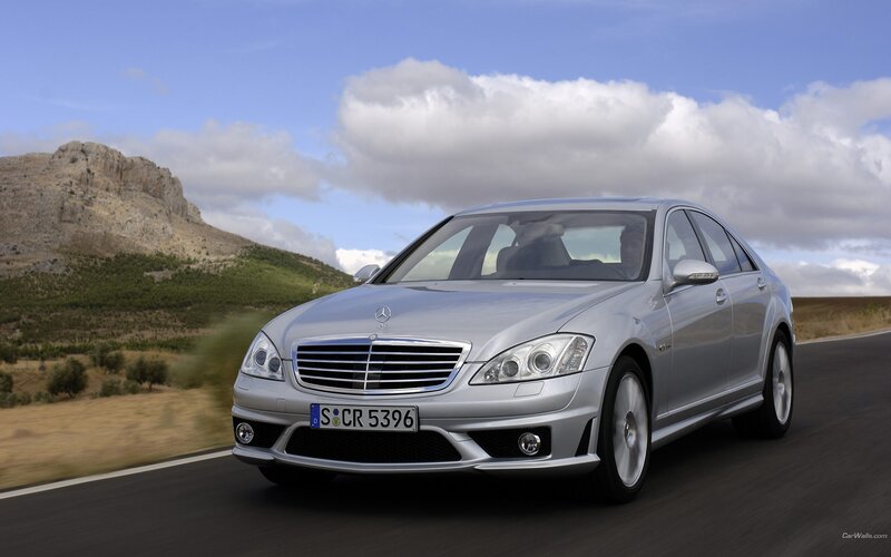 silver mercedes-benz s63 amg driving