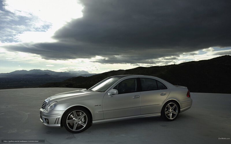 Silver Mercedes-benz Sedan — Dramatic, Afternoon, Photograph
