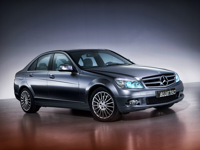 Silver Mercedes-benz Sedan — Gray, Dramatic, Photograph