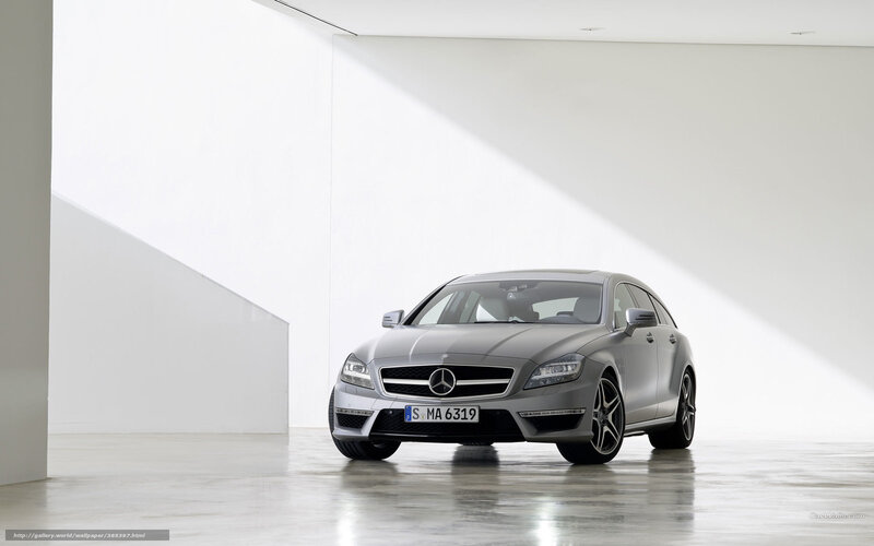 Silver Mercedes-benz Sedan — Gray, Minimalist