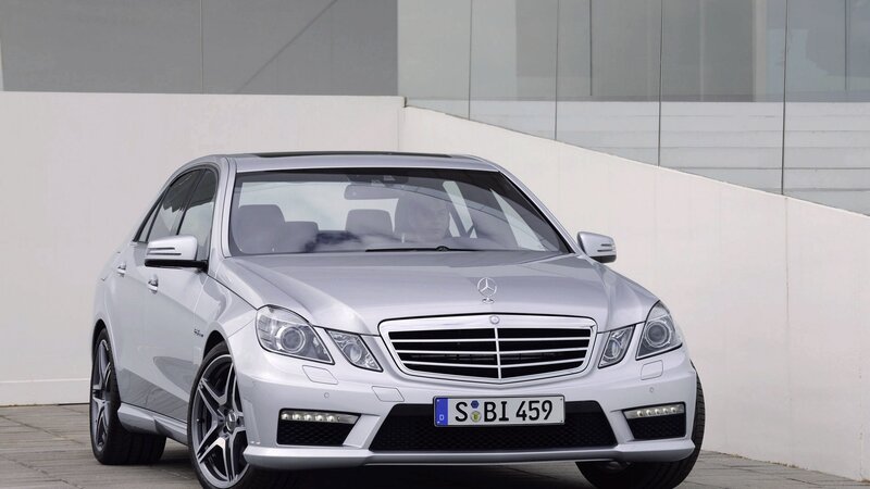 Silver Mercedes-Benz Sedan — Neutral, Afternoon, Photograph, Car