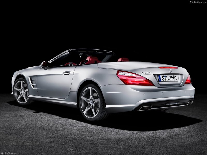 Silver Mercedes-Benz SL 350