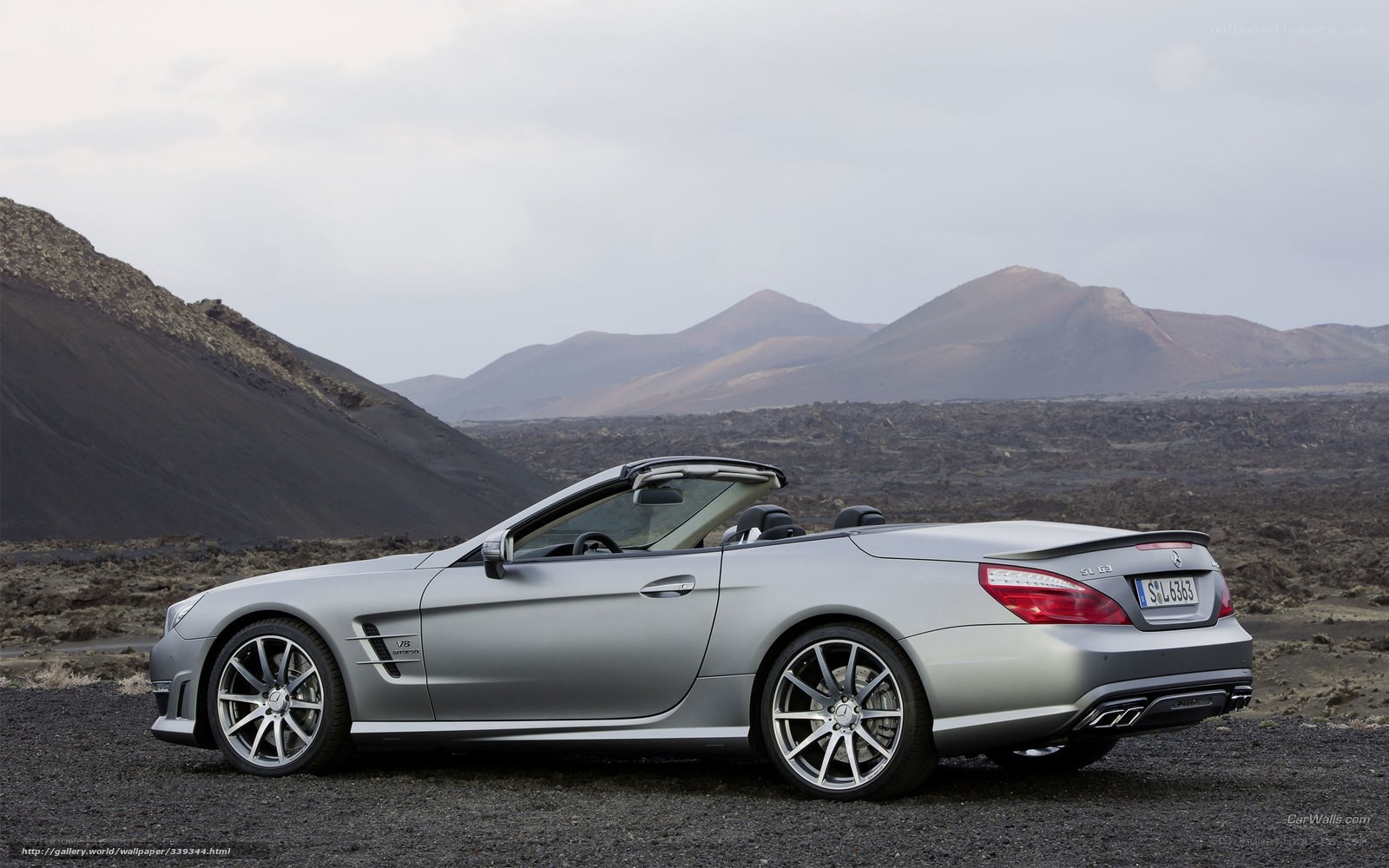 Silver Mercedes-Benz SL convertible