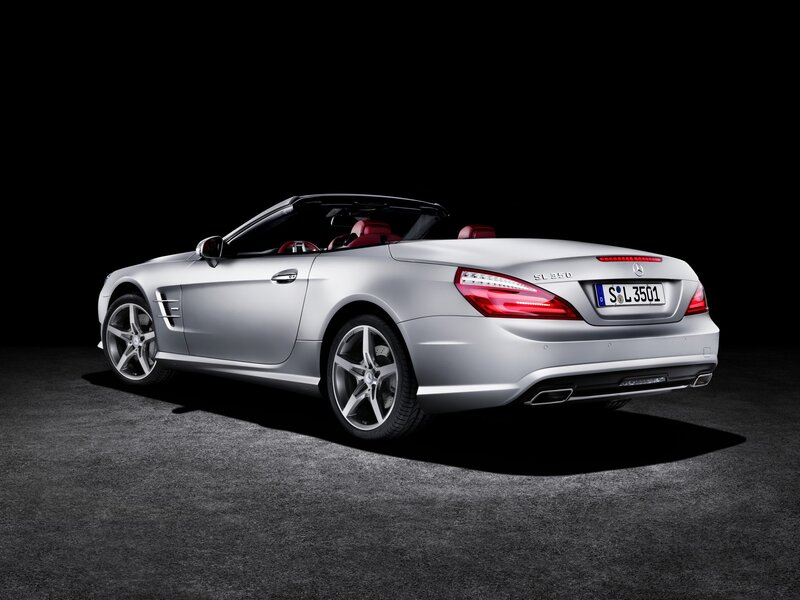 Silver Mercedes-Benz SL350