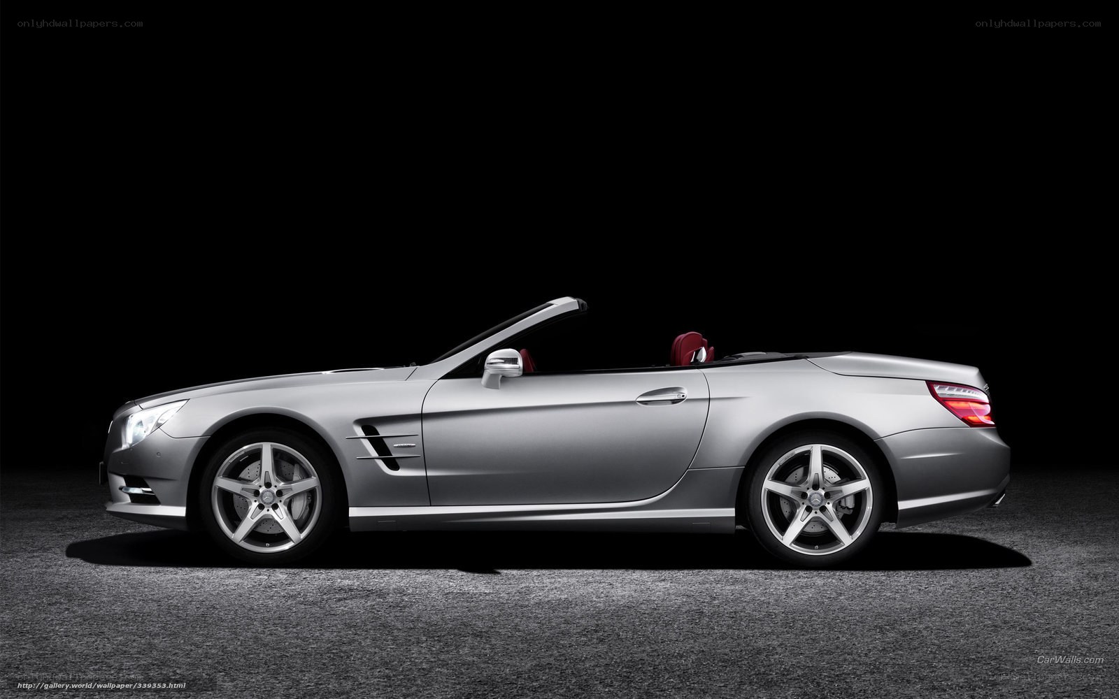 silver mercedes-benz sl500