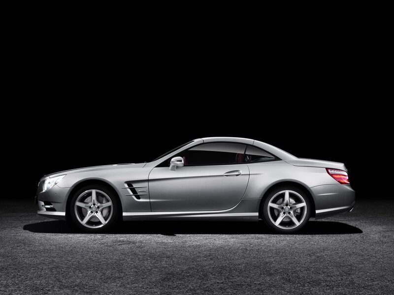 silver mercedes-benz sl500