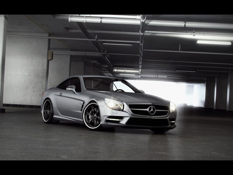 Silver Mercedes-Benz SL500