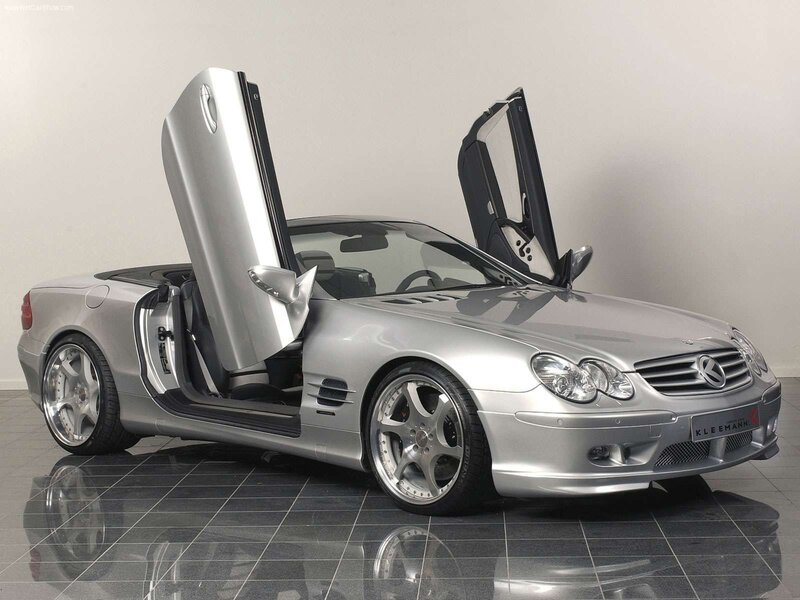 silver mercedes-benz sl500