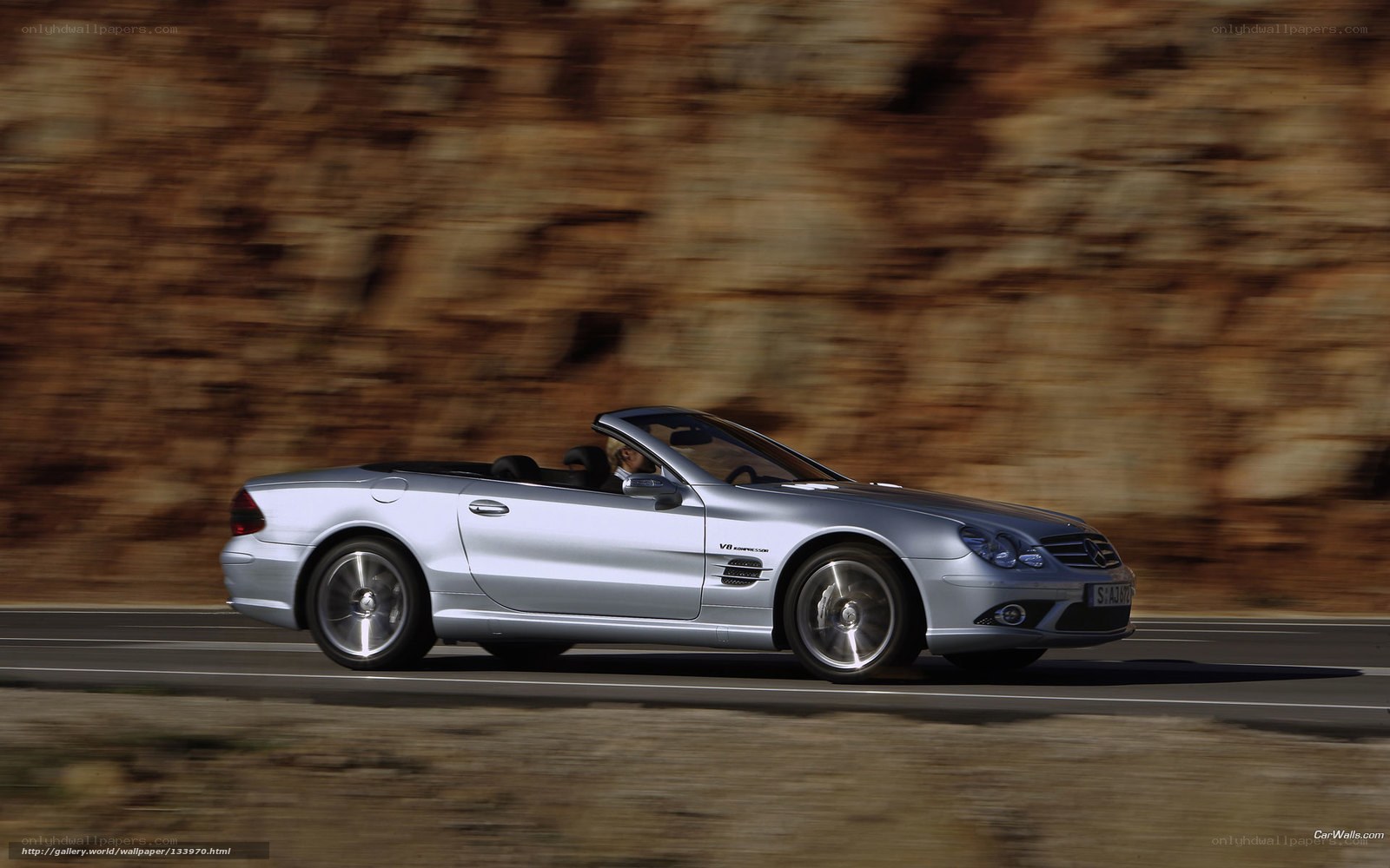 silver mercedes-benz sl500 convertible