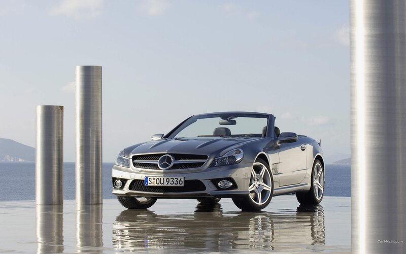 Silver Mercedes-benz Sl500 — Serene