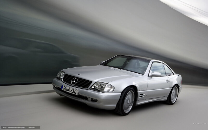 silver mercedes-benz sl500