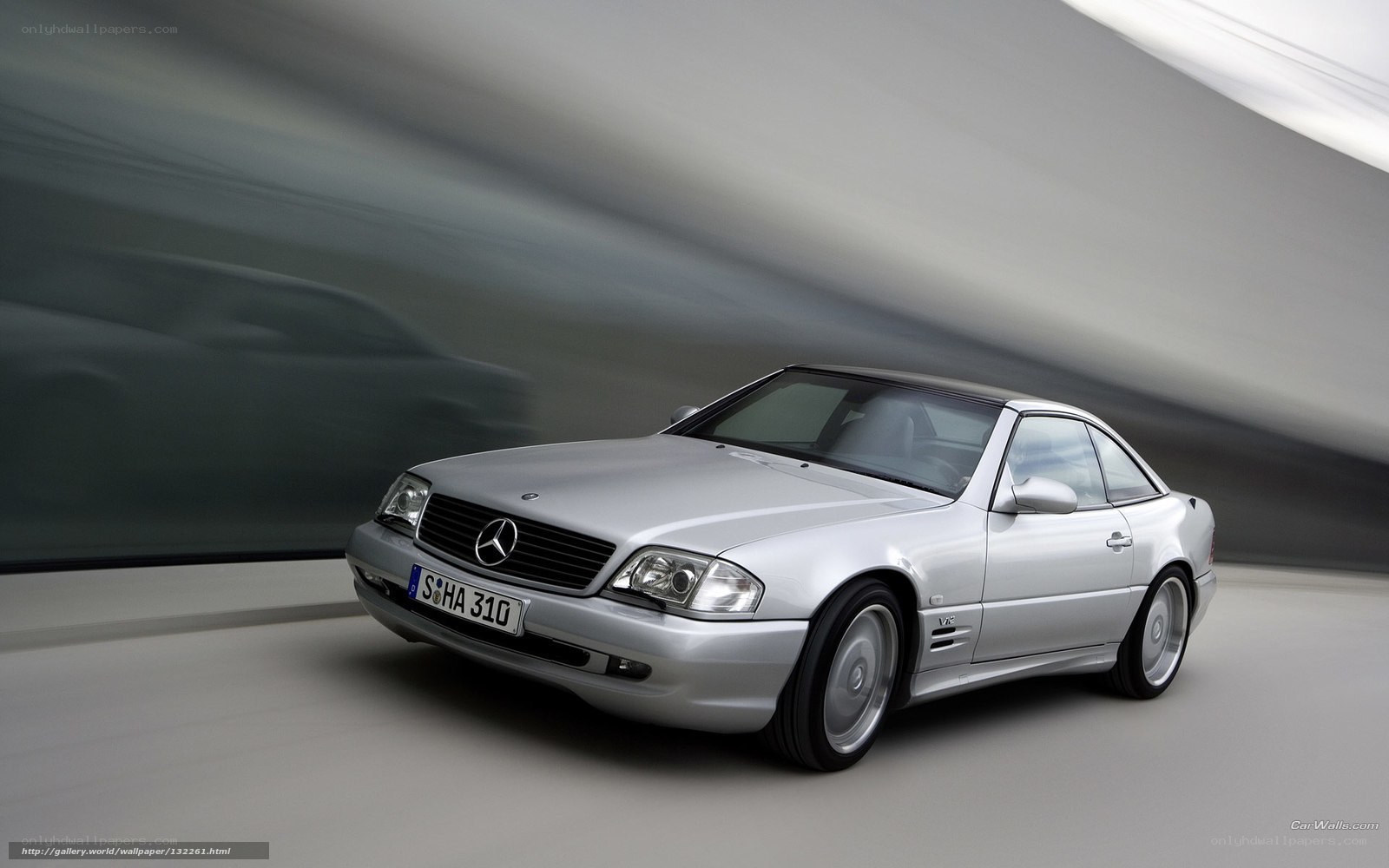 silver mercedes-benz sl500