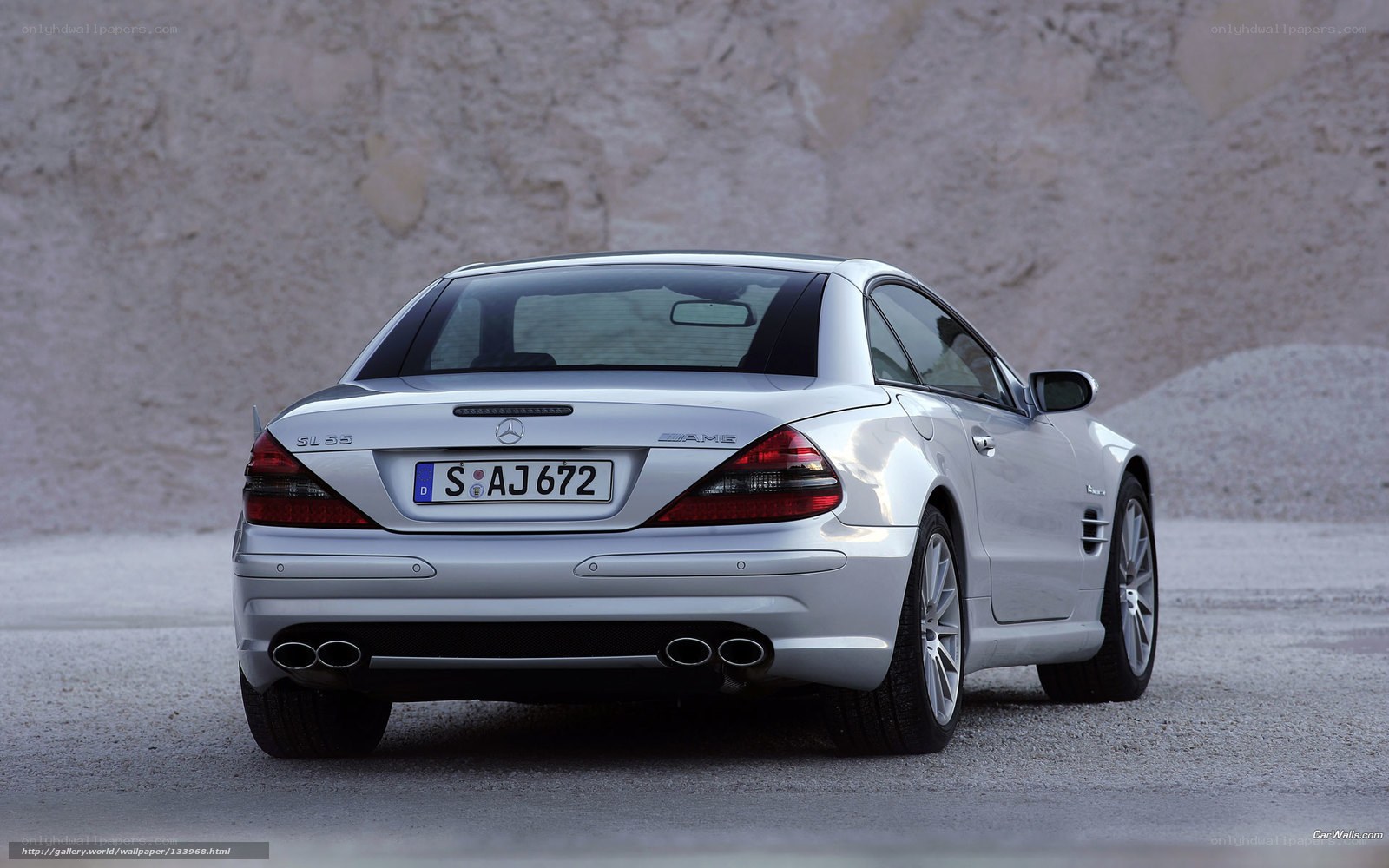 silver mercedes-benz sl55 amg