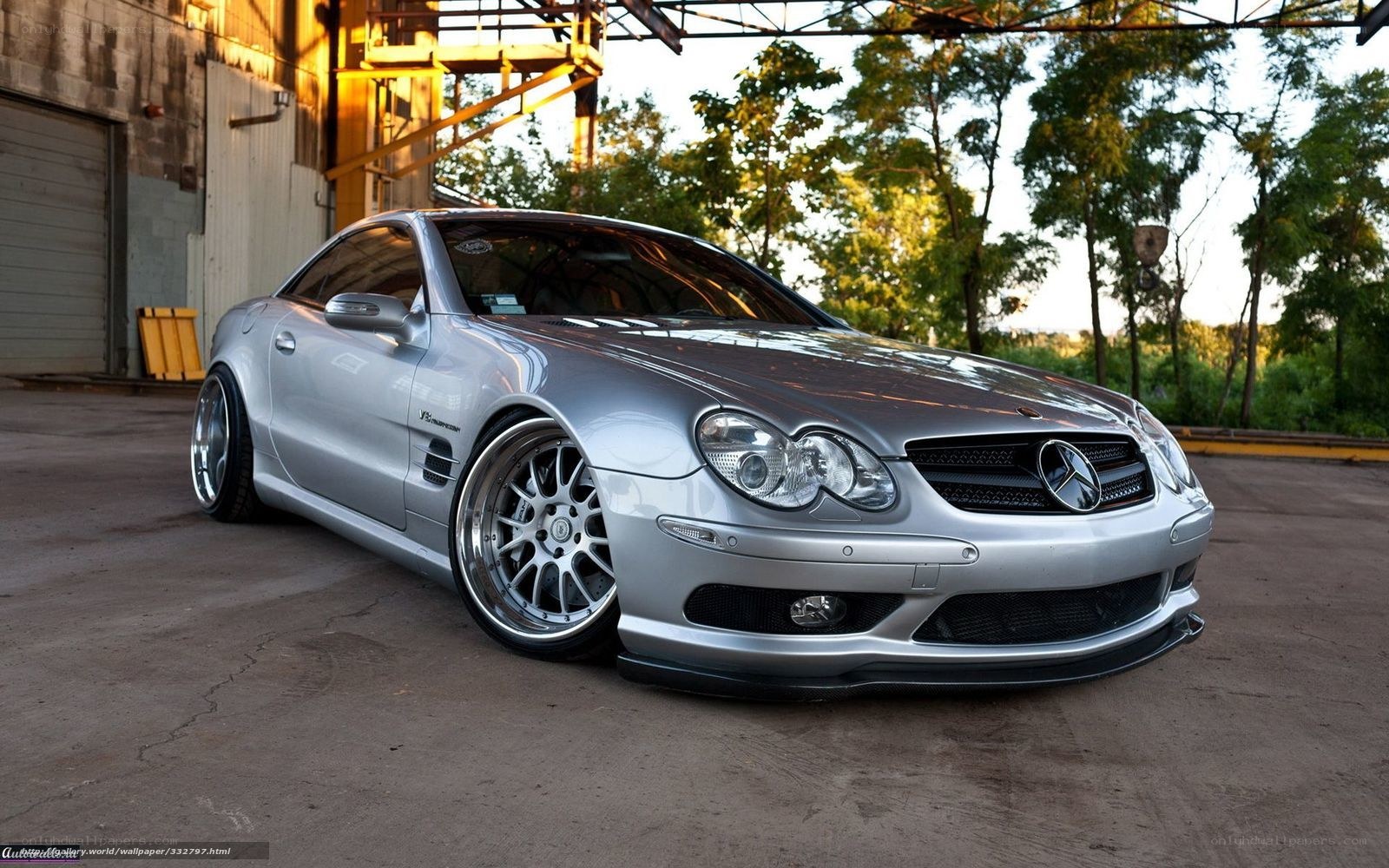 silver mercedes-benz sl55 amg