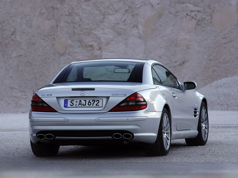 silver mercedes-benz sl55 amg