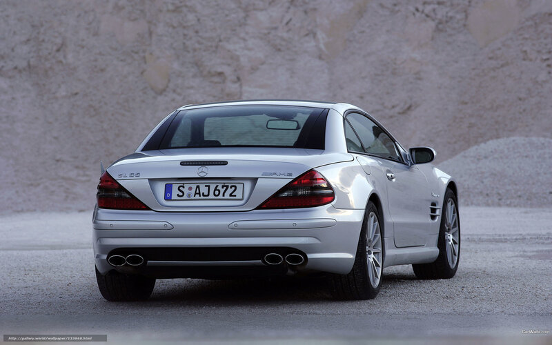 Silver Mercedes-benz Sl55
