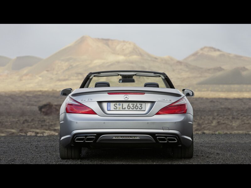 Silver Mercedes-Benz SL63 AMG