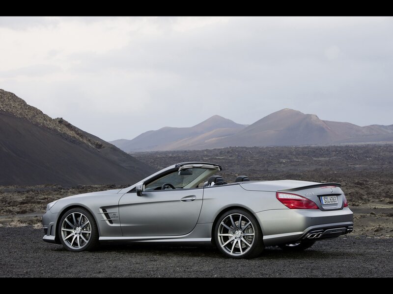 Silver Mercedes-Benz SL63 AMG