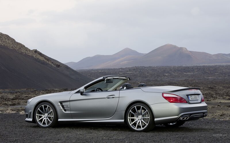 silver mercedes-benz sl63 amg