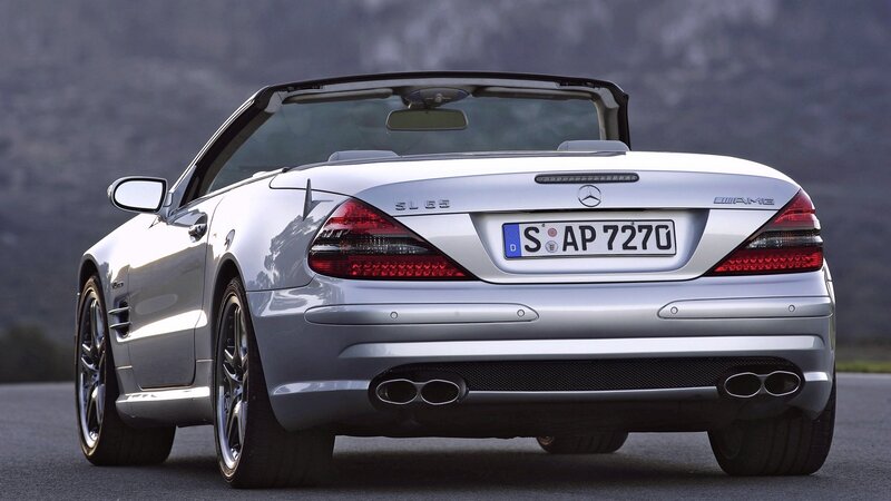 silver mercedes-benz sl63 amg