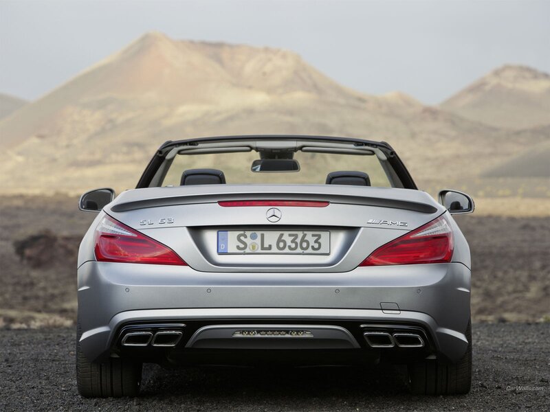 Silver Mercedes-Benz SL63 AMG