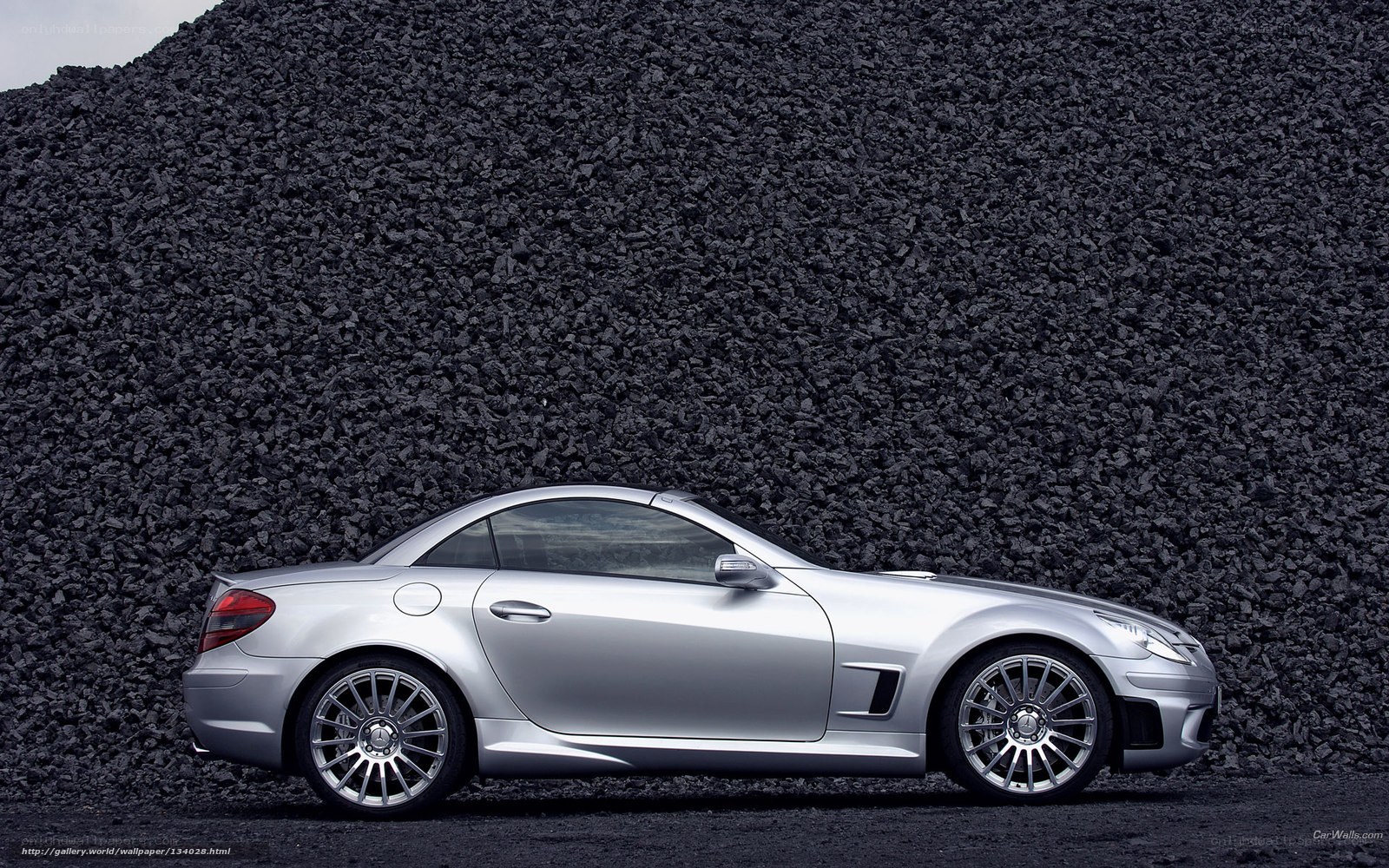 silver mercedes-benz slk