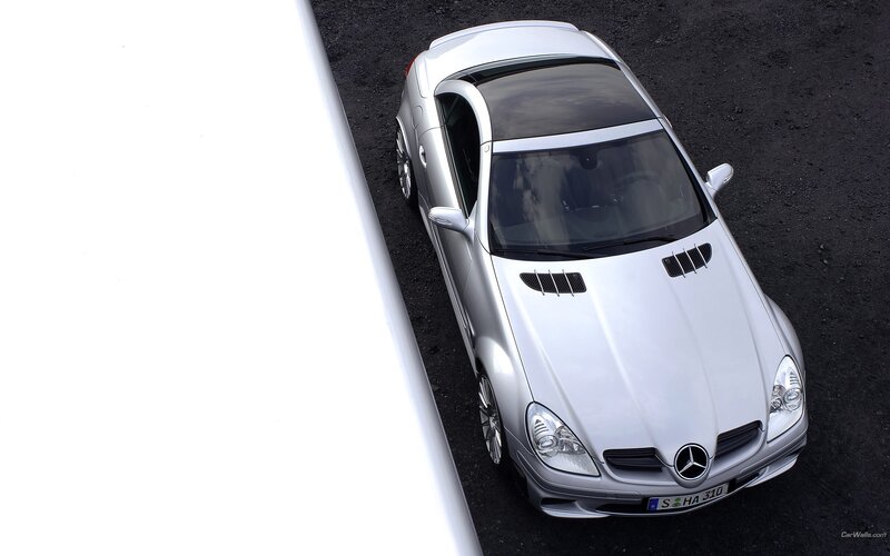 silver mercedes-benz slk