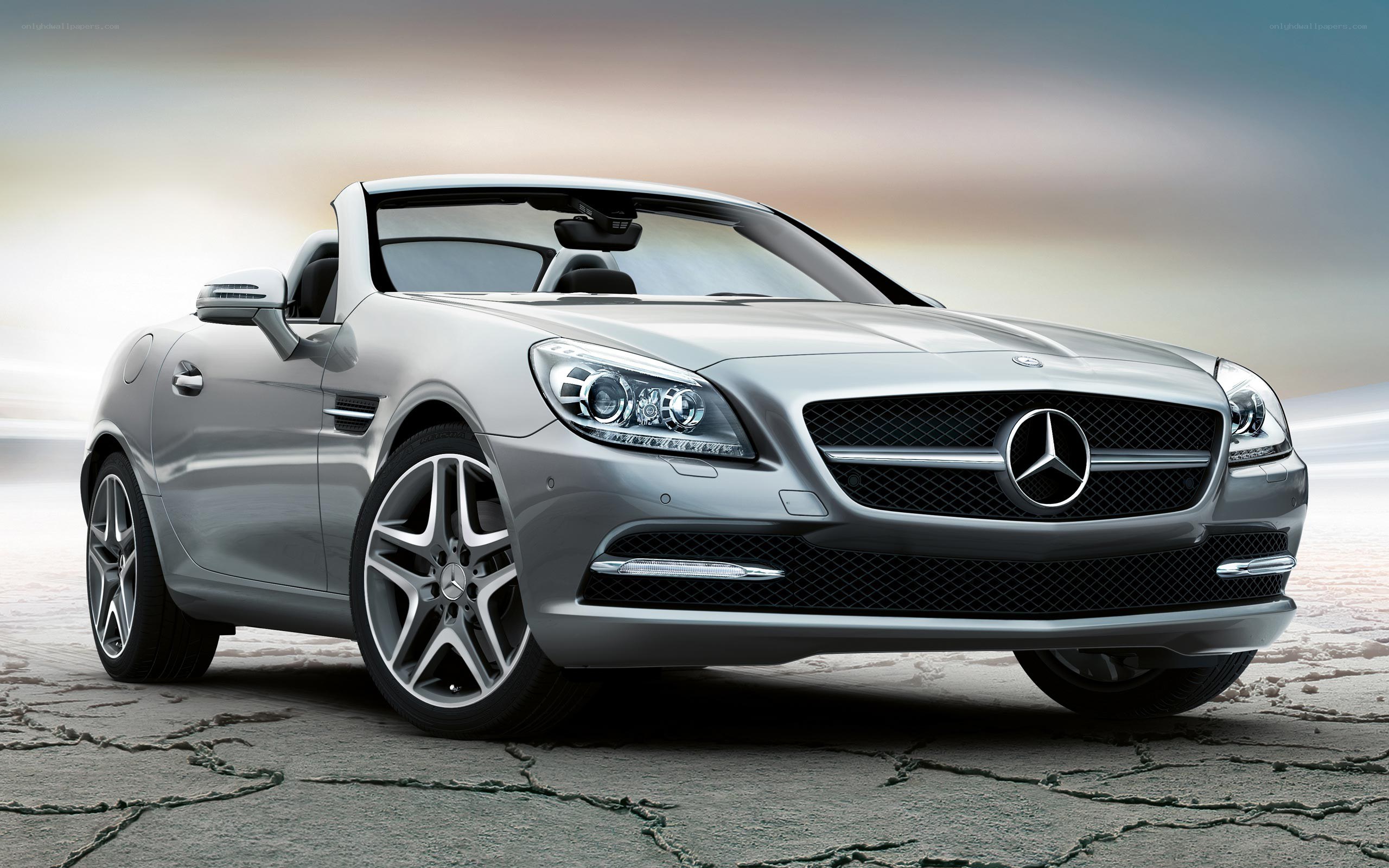 silver mercedes-benz slk