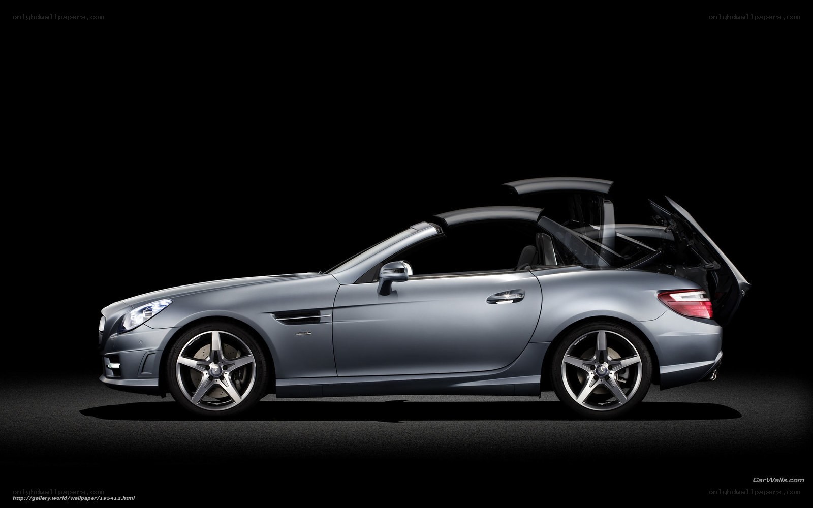 silver mercedes-benz slk