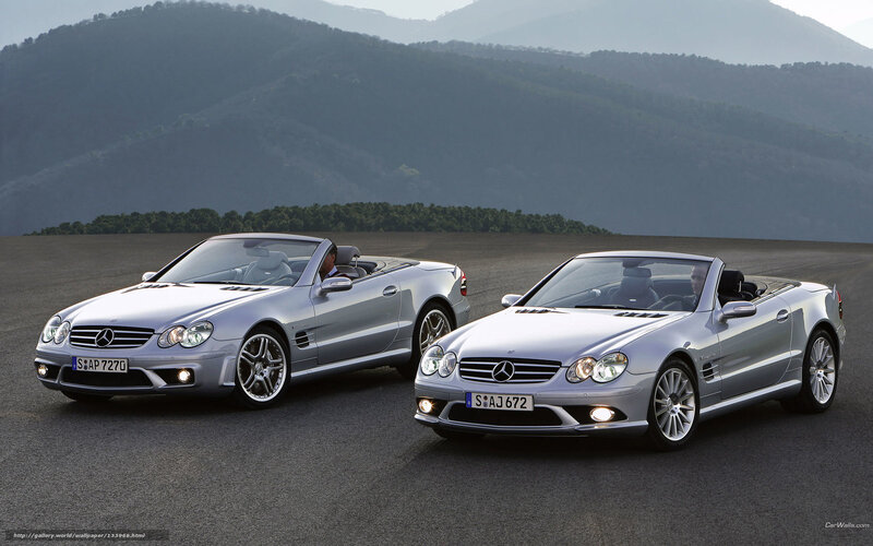 Silver Mercedes-Benz SLK cars