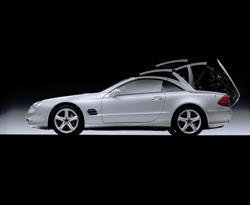 silver mercedes-benz slk convertible